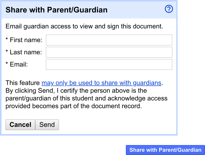 Share documents with parents